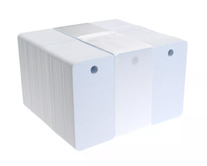 Dyestar Blank White 3-UP Key Tag 760-Micron Landscape Plastic Cards (Pack of 100)
