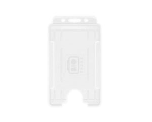 Clear Single-Sided BIOBADGE Open Faced ID Card Holders - Portrait (Pack of 100)