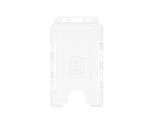 Clear Dual-Sided BIOBADGE Open Faced ID Card Holders - Portrait (Pack of 100)