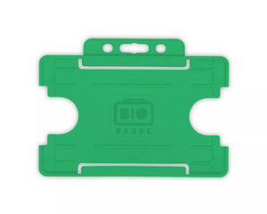 Light Green Single-Sided BIOBADGE Open Faced ID Card Holders - Landscape (Pack of 100)