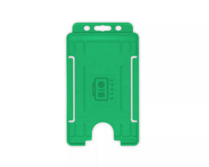 Light Green Single-Sided BIOBADGE Open Faced ID Card Holders - Portrait (Pack of 100)