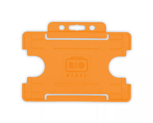 Orange Single-Sided BIOBADGE Open Faced ID Card Holders - Landscape (Pack of 100)