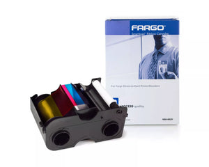 Fargo DTC1250/1000 YMCKO Colour Ribbon with Cleaning Roller, 045000 (250 Prints)