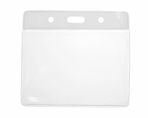 White Top Vinyl Visitor Pass Holders 91x65mm - Landscape (Pack of 100)